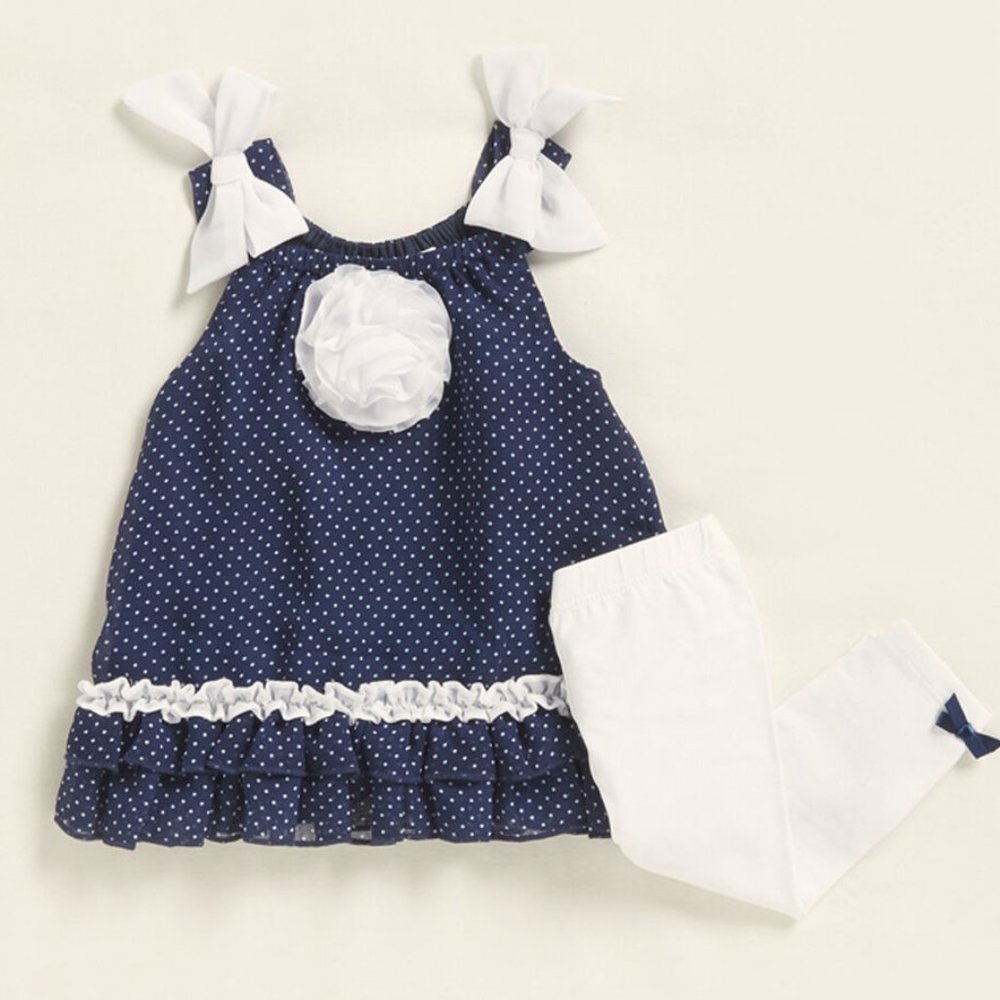 MAX & Molly 2-Piece Polka Dot Bow Tank & Leggings